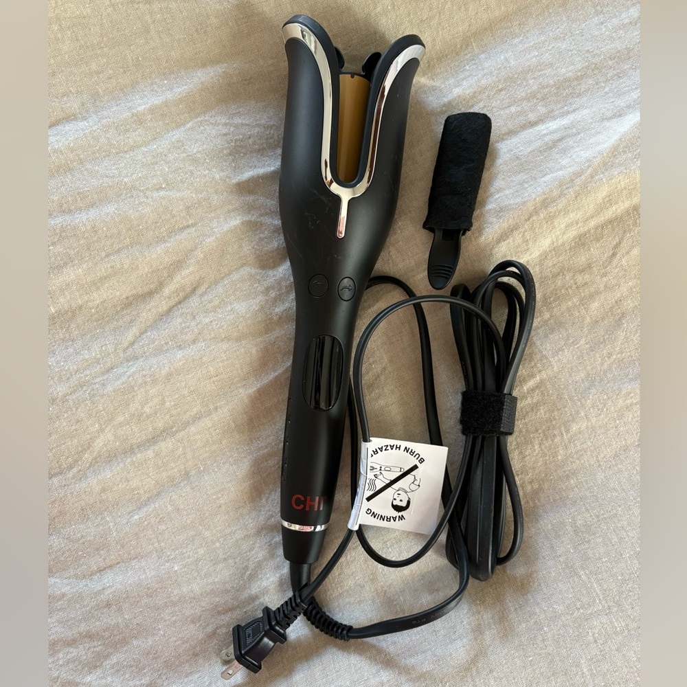 CHI Spin N Curl 1″ Ceramic Rotating Curling Iron, Onyx Black